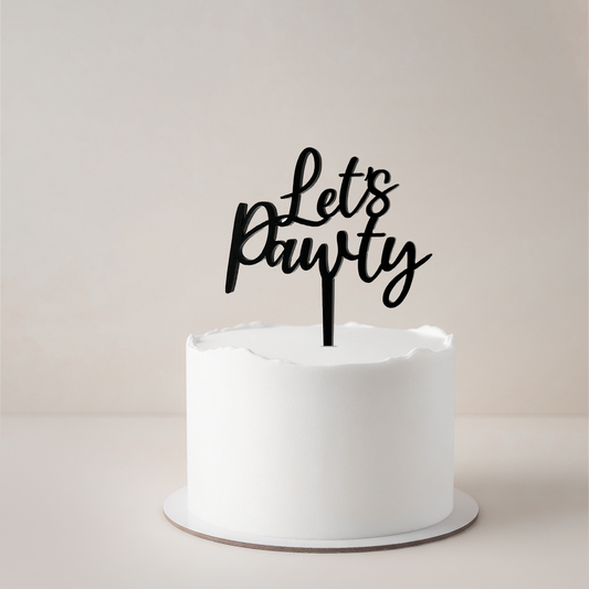Let's Pawty Cake Topper